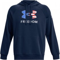 Under Armour Freedom Rival Fleece Big Flag Logo Hoodie - Academy - 3XL