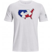 Under Armour Freedom Big Flag Logo Lockup T-Shirt - White - M