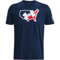Under Armour Freedom Big Flag Logo Lockup T-Shirt - Academy