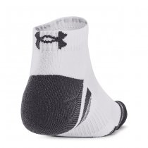 Under Armour Performance Tech 3-Pack Low Cut Socks - White / White / Jet Grey - L