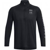 Under Armour Freedom Tech 1/2 Zip - Black / Pitch Grey - M