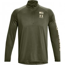 Under Armour Freedom Tech 1/2 Zip - Marine OD Green - 4XL