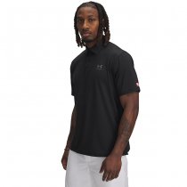 Under Armour Mens Tee To Green Freedom Polo - Black / Grey - S