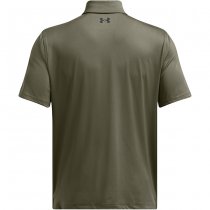 Under Armour Mens Tee To Green Freedom Polo - Marine OD Green / Black - L