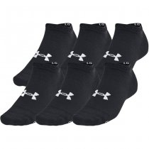 Under Armour Essential 6-Pack Low Cut Socks - Black / Grey