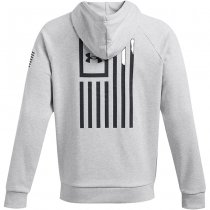 Under Armour Mens Freedom Flag Hoodie - Mod Grey Light Heather / Black - XL