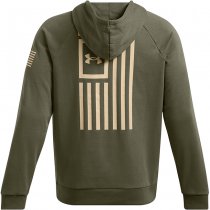 Under Armour Mens Freedom Flag Hoodie - Marine OD Green / Desert Sand - S