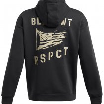 Under Armour Mens Project Rock Icon Fleece Veterans Day Hoodie - Anthracite / Silt - L