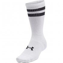 Under Armour Essential Unisex 6-Pack Crew Socks - White / White / Black - L