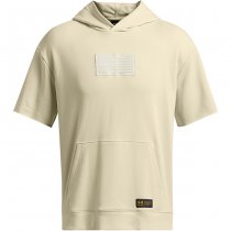 Under Armour Project Rock Heavyweight Veterans Day Short Sleeve Hoodie - Beige