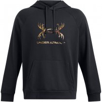 Under Armour Mens Rival Fleece Antler Hoodie - Black - 3XL