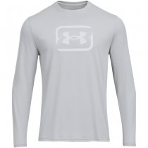 Under Armour Mens Fish Pro Chill Tackle Box Long Sleeve - Mod Grey / White - L