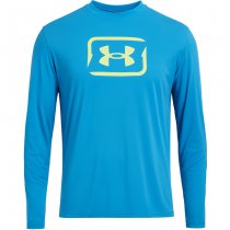 Under Armour Mens Fish Pro Chill Tackle Box Long Sleeve - Ether Blue / Sonic Yellow - M