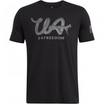 Under Armour Mens Freedom Military T-Shirt - Black / Titan Grey - 2XL