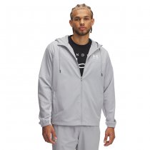 Under Armour Rival Woven Windbreaker - Mod Grey / Mod Grey / White - 2XL