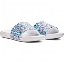 Under Armour Ansa Graphic Slides - White / Blue