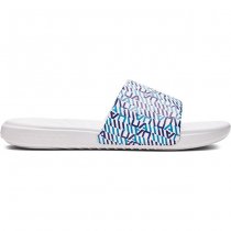 Under Armour Ansa Graphic Slides - White / Blue - 9