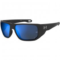 Under Armour Attack 2 Sunglasses - Shiny Black - Blue Mirror
