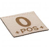 Clawgear 0 Pos Bloodgroup Patch - Desert