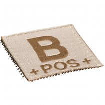 Clawgear B Pos Bloodgroup Patch - Desert