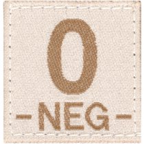 Clawgear 0 Neg Bloodgroup Patch - Desert