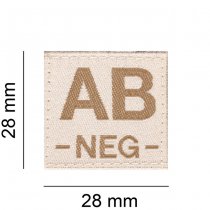 Clawgear AB Neg Bloodgroup Patch - Desert