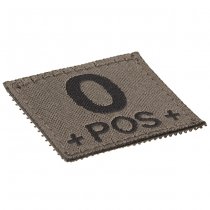 Clawgear 0 Pos Bloodgroup Patch - RAL 7013