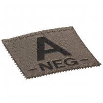 Clawgear A Neg Bloodgroup Patch - RAL 7013