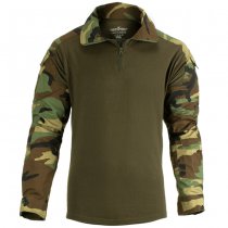 Invader Gear Combat Shirt - Woodland - S