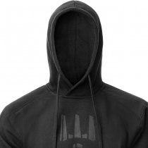 Pitchfork Casual Hoodie Black Print - Black - S