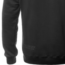 Pitchfork Casual Hoodie Black Print - Black - L