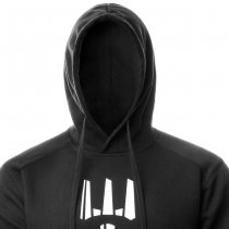 Pitchfork Casual Hoodie White Print - Black - M