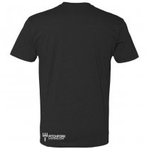 Pitchfork Casual T-Shirt White Print - Black - XL
