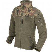 Helikon Polish Infantry Fleece Jacket - Olive Green / PL Woodland - M