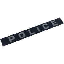 Pitchfork POLICE Reflective Face Shield Sticker - Black