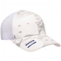 Flexfit Multicam Retro Trucker Snapback Cap - Multicam Alpine / White