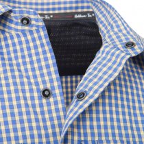 Helikon Covert Concealed Carry Short Sleeve Shirt - Royal Blue Checkered - S