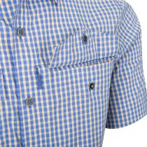 Helikon Covert Concealed Carry Short Sleeve Shirt - Royal Blue Checkered - 2XL