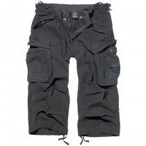 Brandit Industry Vintage 3/4 Shorts - Black - L