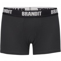 Brandit Boxershorts Logo 2-pack - Dark Camo / Black - 2XL