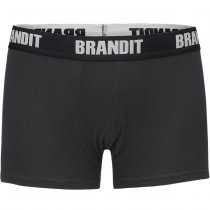 Brandit Boxershorts Logo 2-pack - Black / Black - L