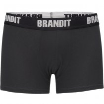 Brandit Boxershorts Logo 2-pack - Black / Black - 3XL