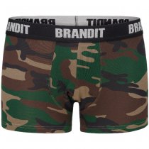 Brandit Boxershorts Logo 2-pack - Woodland / Black - M