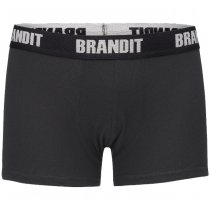 Brandit Boxershorts Logo 2-pack - Woodland / Black - M