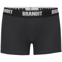Brandit Boxershorts Logo 2-pack - Woodland / Black - 3XL