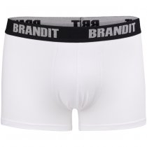 Brandit Boxershorts Logo 2-pack - White / Black - L