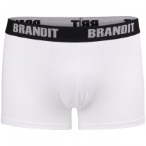 Brandit Boxershorts Logo 2-pack - White / White - S