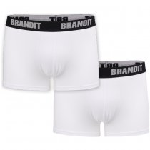 Brandit Boxershorts Logo 2-pack - White / White - M
