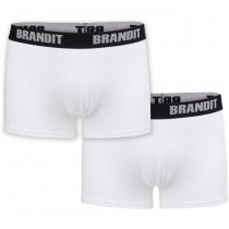 Brandit Boxershorts Logo 2-pack - White / White - XL