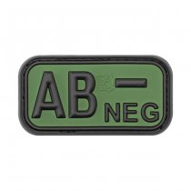 JTG Bloodtype Rubber Patch AB Neg - Forest